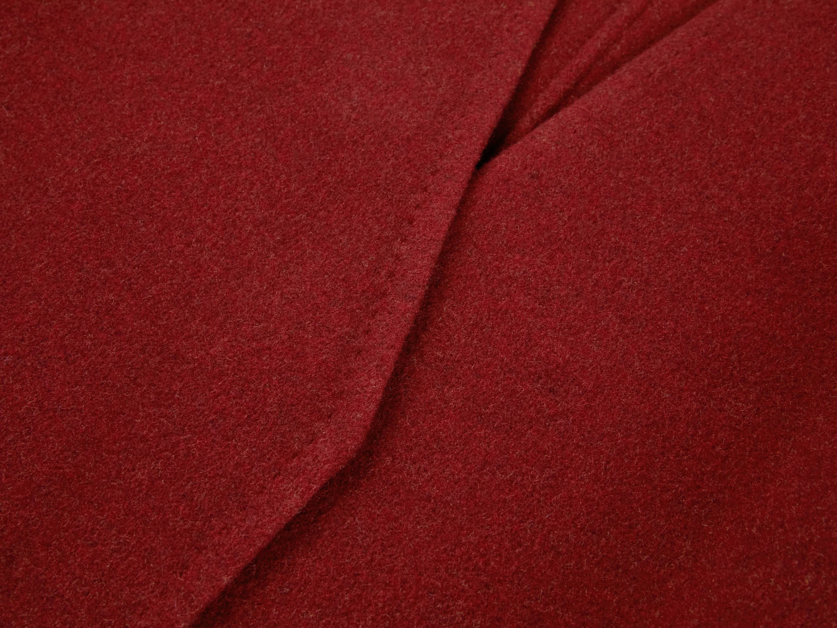 Wool-Blend Long Cardigan | Deep Red