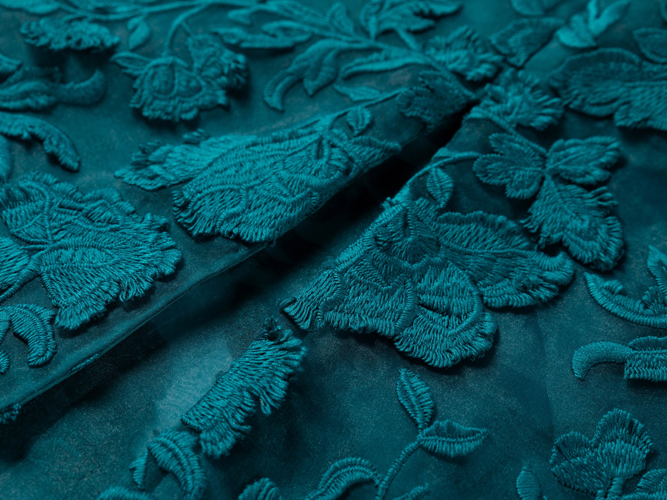 3D floral Skirt | Green
