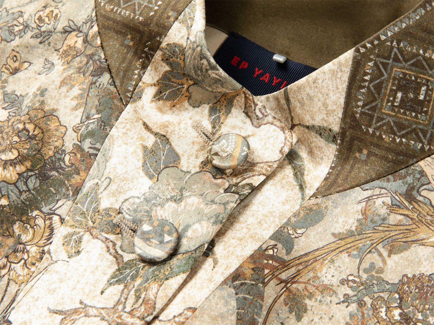 Mulberry Silk Printed Vest | Green