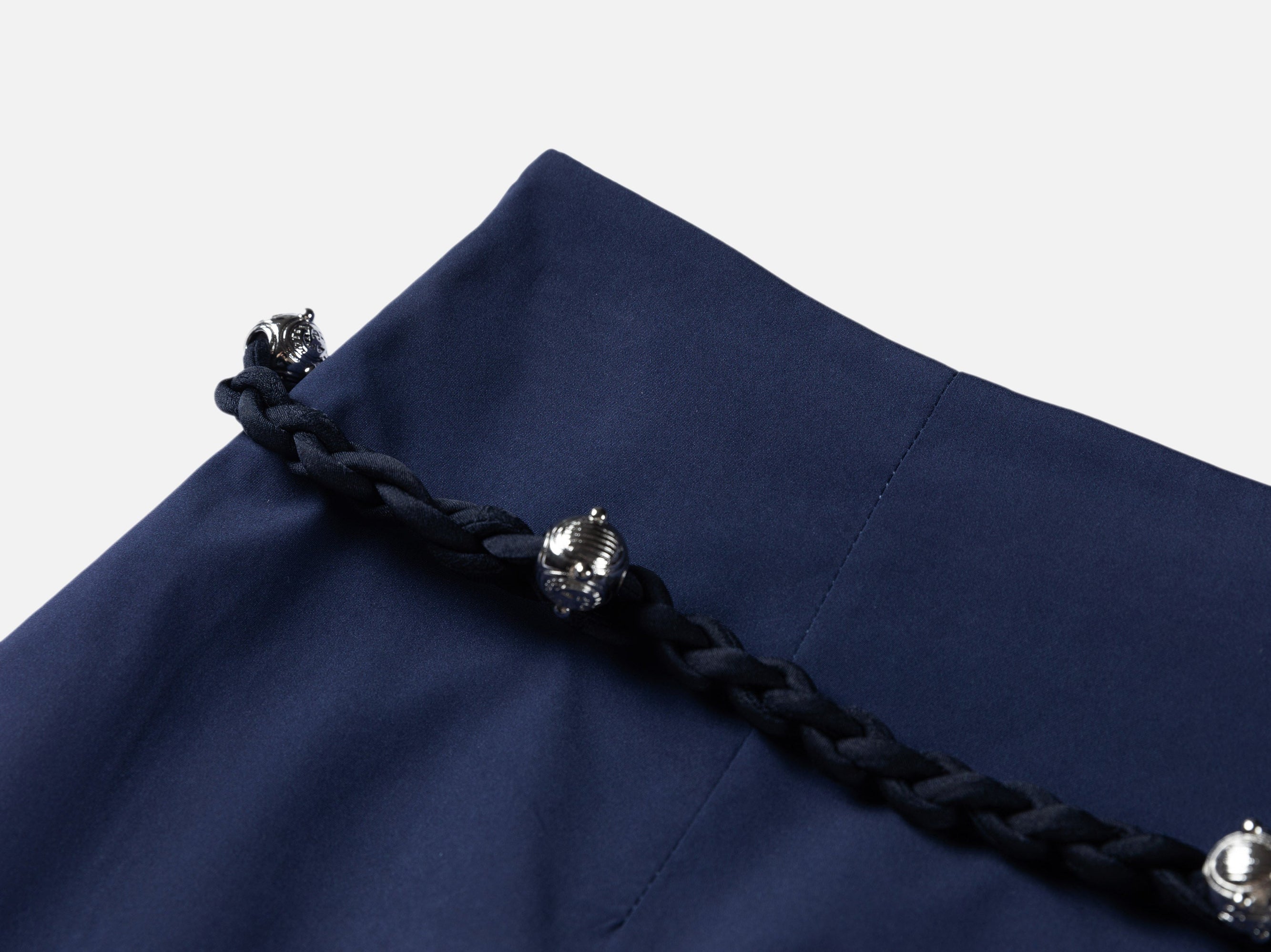 Ethnic Polyester Skirt | Navy