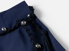 Ethnic Polyester Skirt | Navy