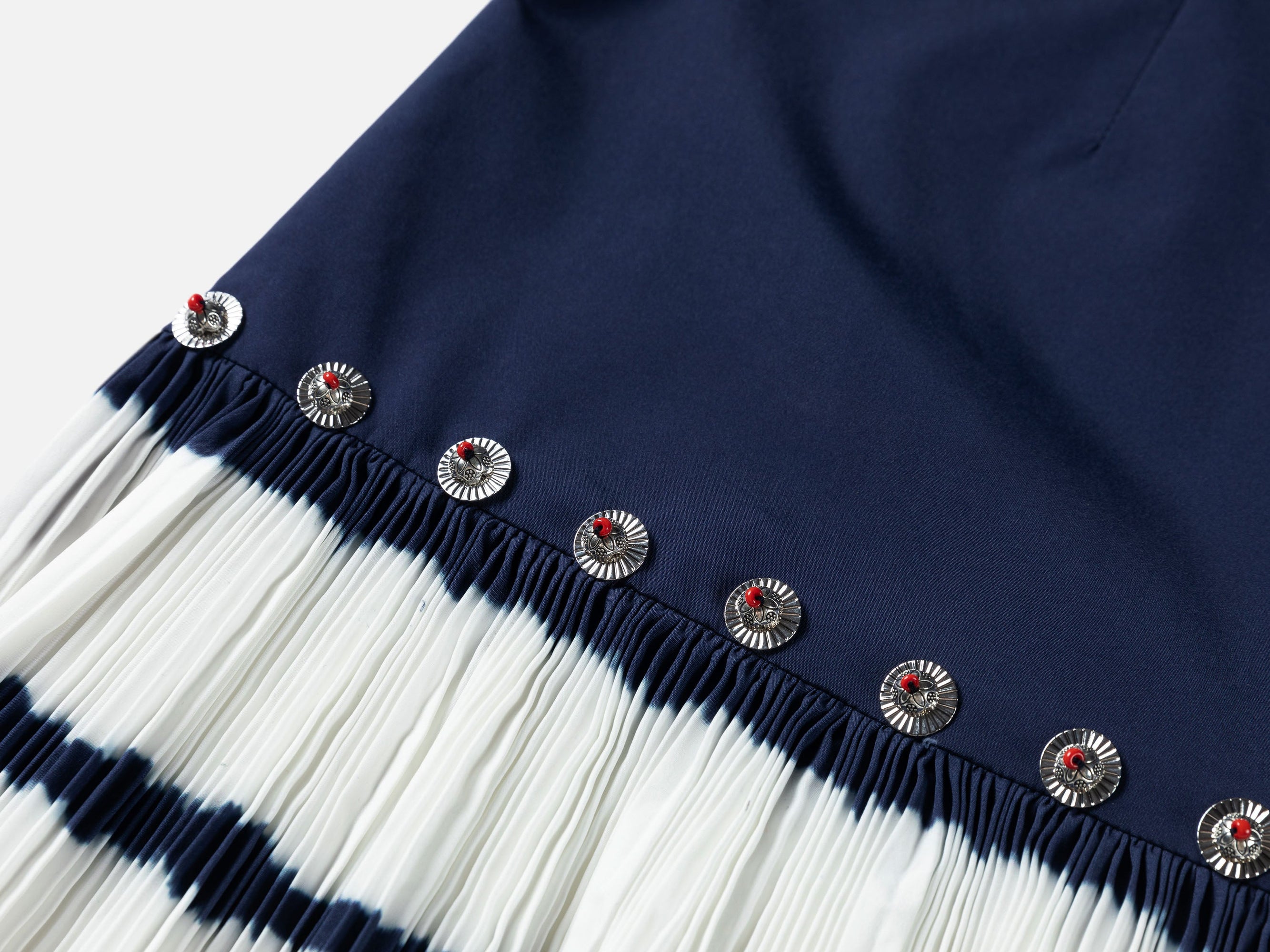 Ethnic Polyester Skirt | Navy