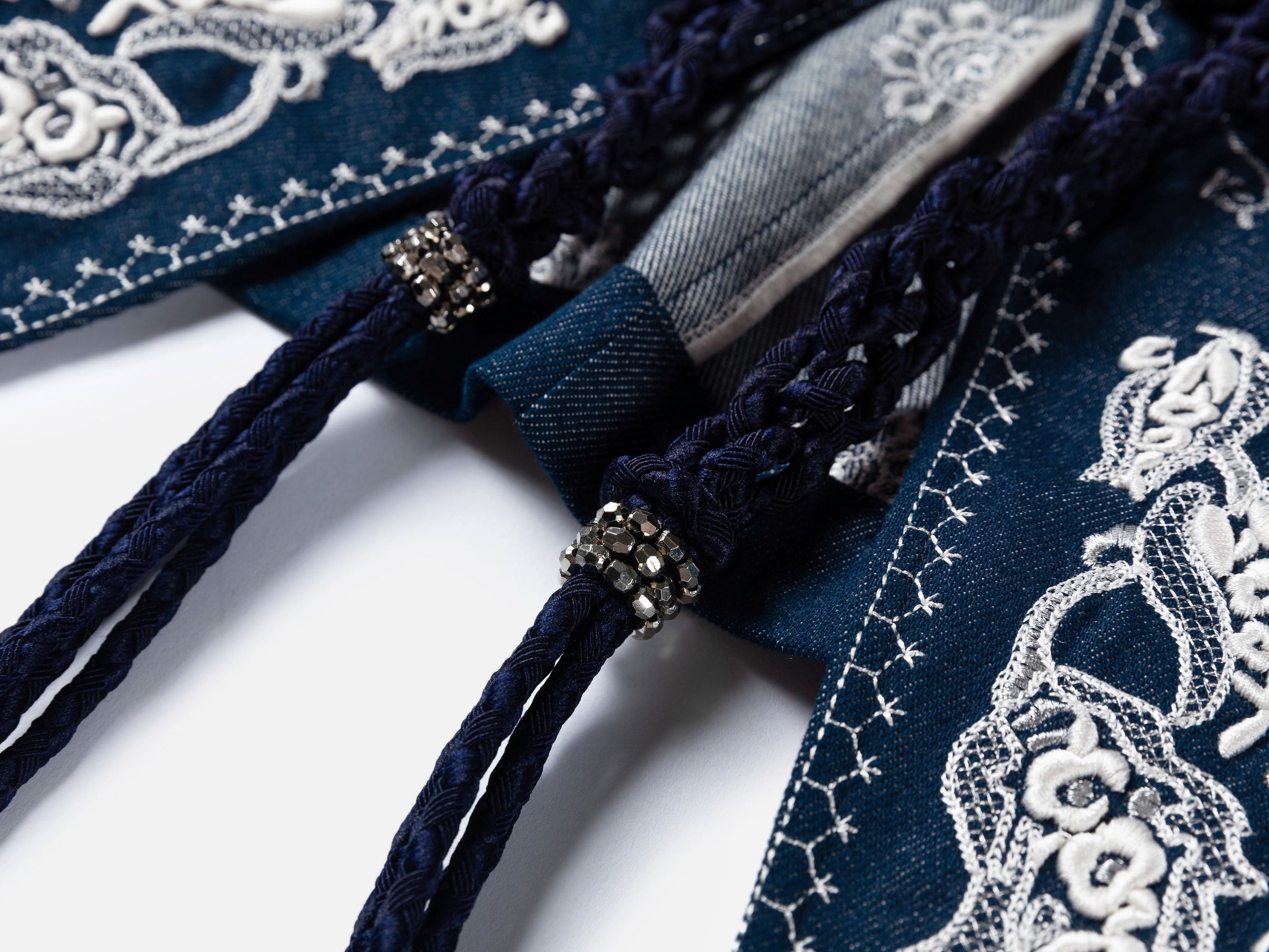 Denim Vest | Navy/White