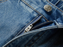 Rolled Hem Straight-Leg Jeans | Blue