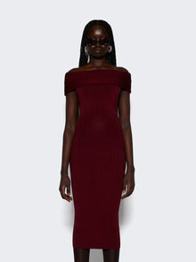 Women | Mugler | Off-shoulder Sculpting Dress | Red
