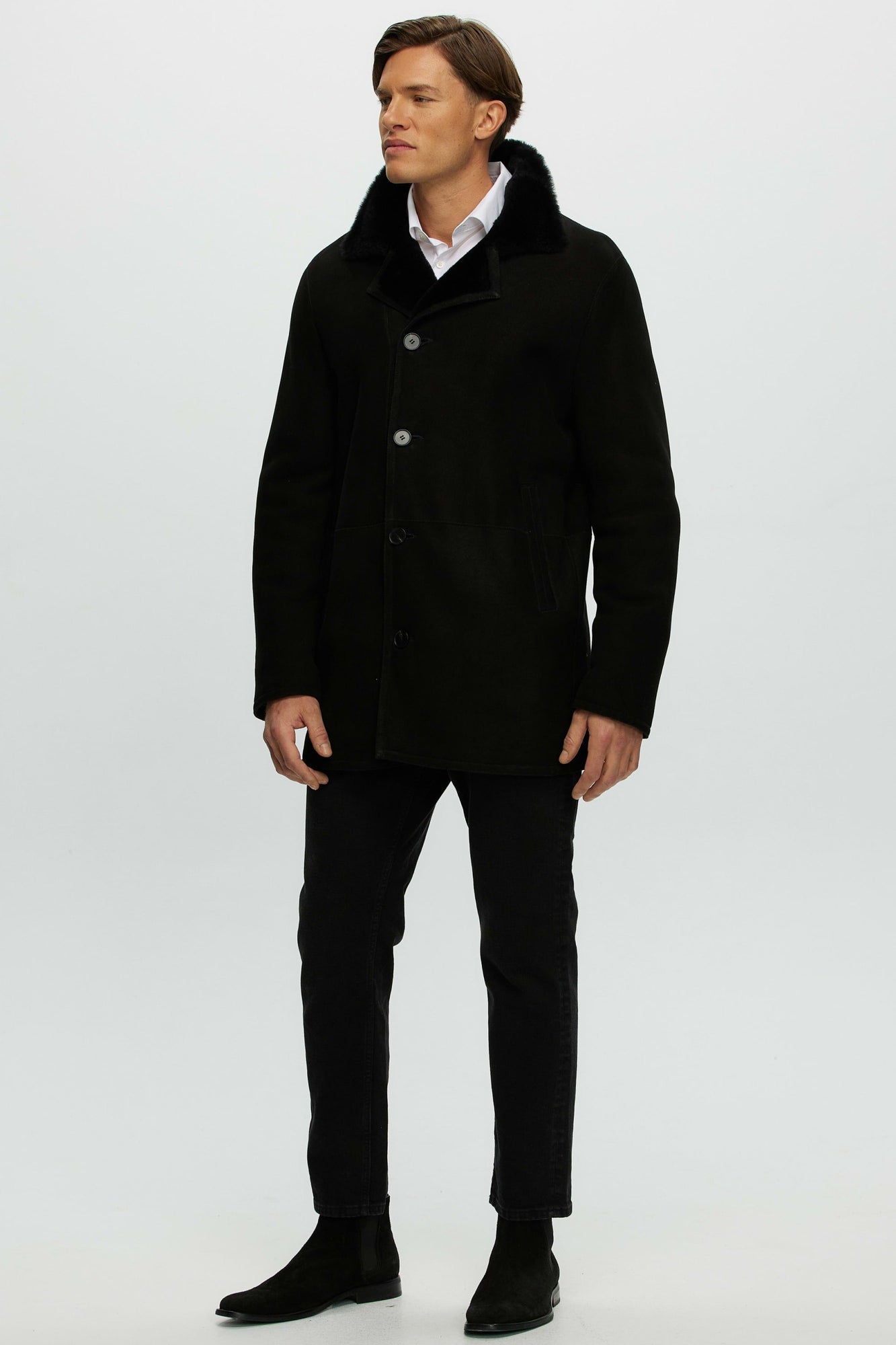 Select Shearling Lamb Jacket | Men | Black (V2)