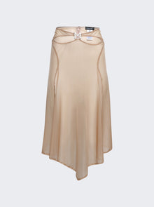 Women | Mugler | Cut-out Skirt | Tan