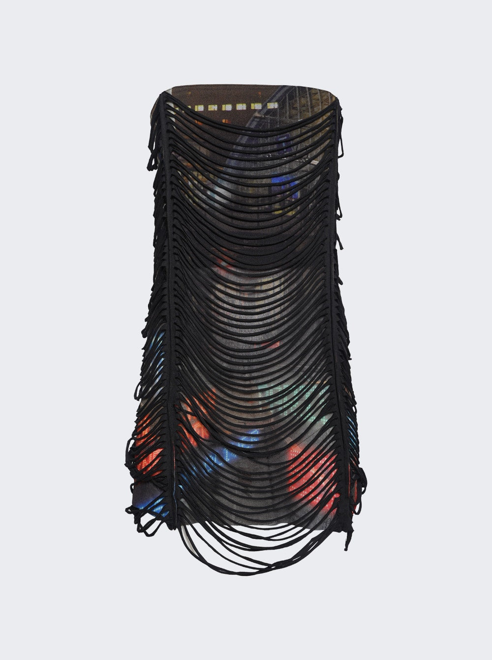 Women | Jean Paul Gaultier X Shayne Oliver | Slashing 3d Mini Dress | City Print