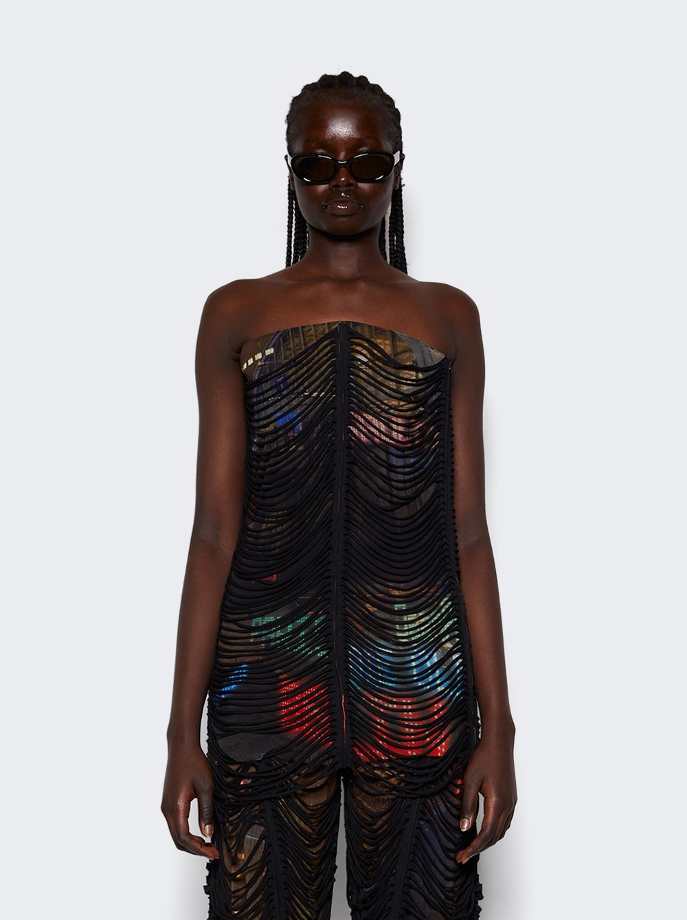 Women | Jean Paul Gaultier X Shayne Oliver | Slashing 3d Mini Dress | City Print