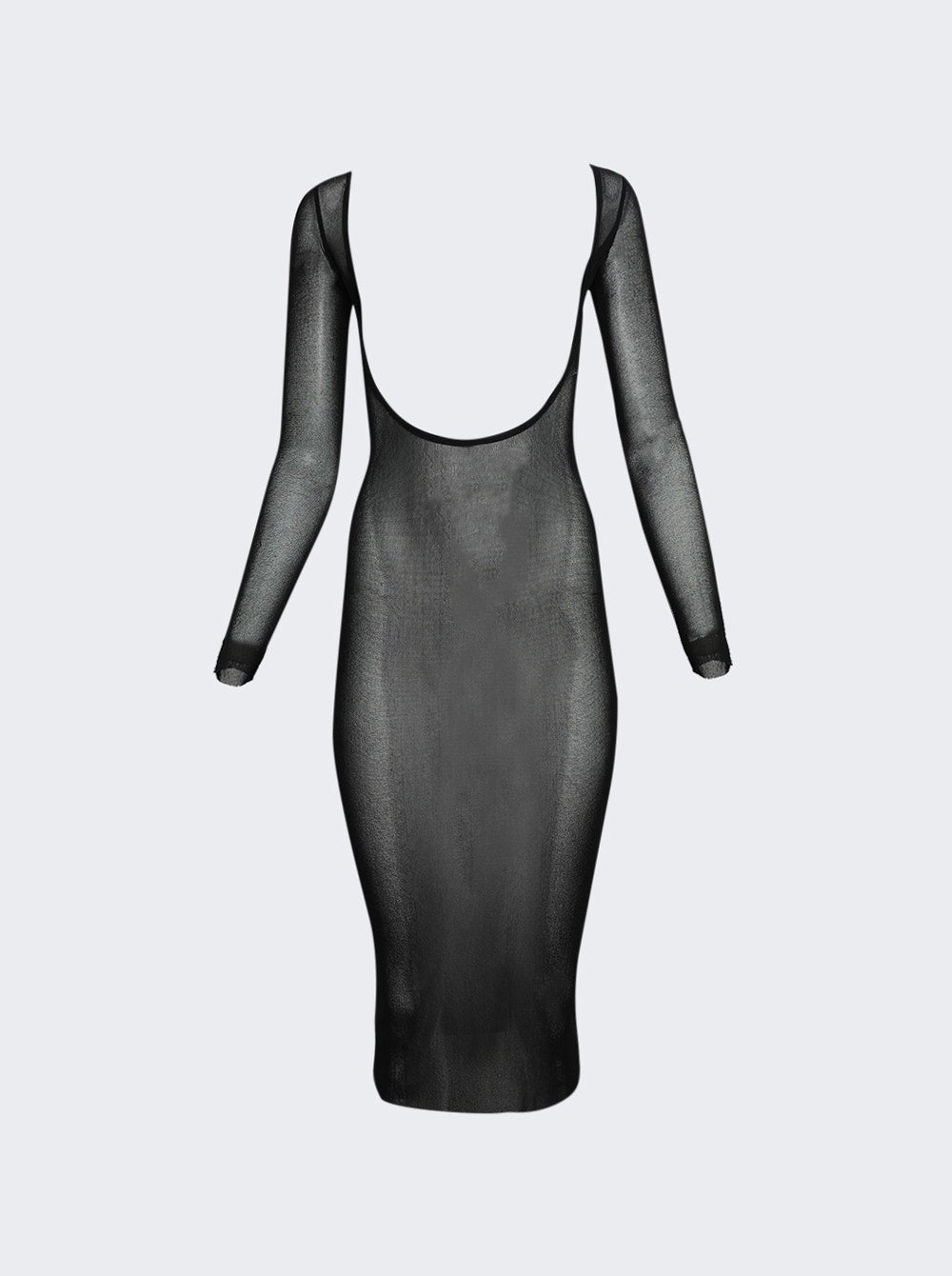 Women | Jean Paul Gaultier X Shayne Oliver | Mesh Low Cut And Backless Dress | Black