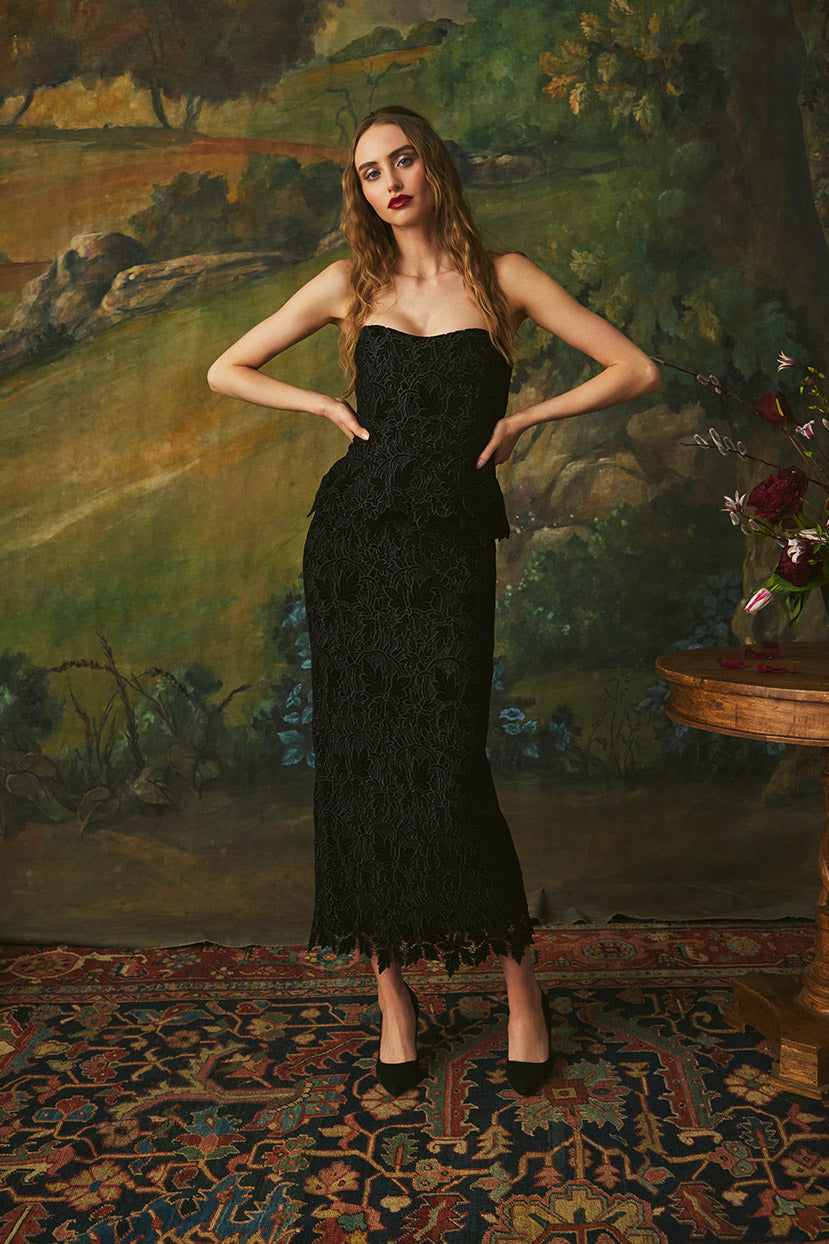 Sienna Skirt | Black Velvet Lace