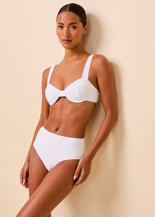 Womens | Lilo Ribbed Bikini Top | Optic White