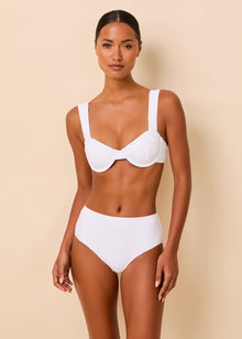 Womens | Lilo Ribbed Bikini Top | Optic White