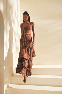 Priya Skirt | Dots Khaki