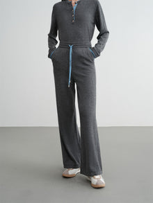 Cashmere Straight Pants | Grey