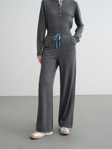 Cashmere Straight Pants | Grey