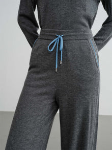 Cashmere Straight Pants | Grey