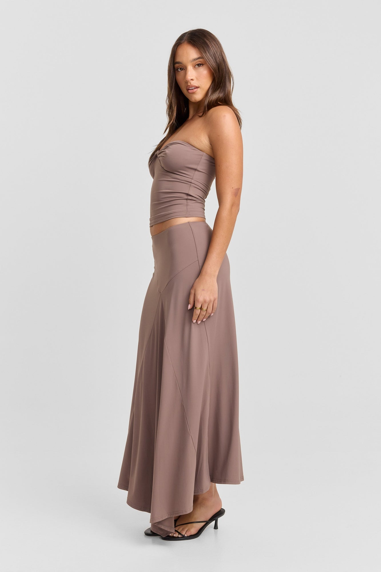 Lucinda Midi Skirt | Mushroom