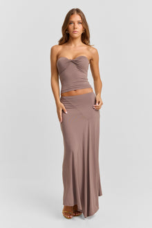 Lucinda Midi Skirt | Mushroom
