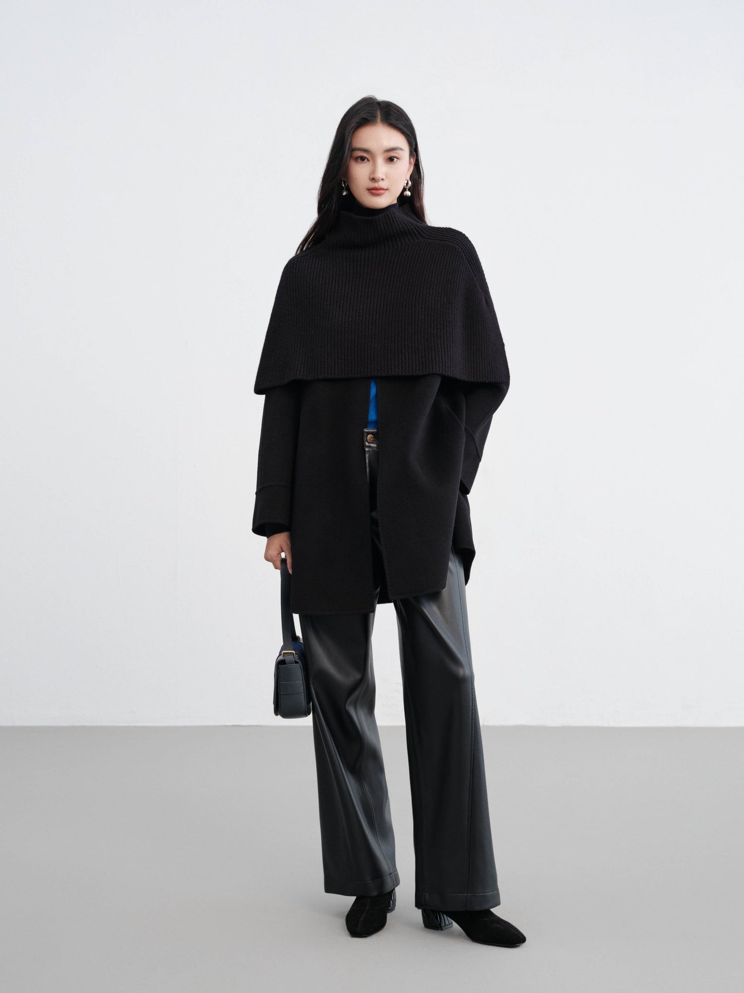 Wool Woolen Jacket | Black