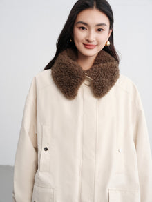 Wool Light Warm Parka | White