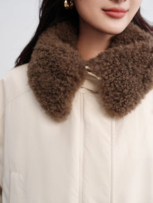 Wool Light Warm Parka | White
