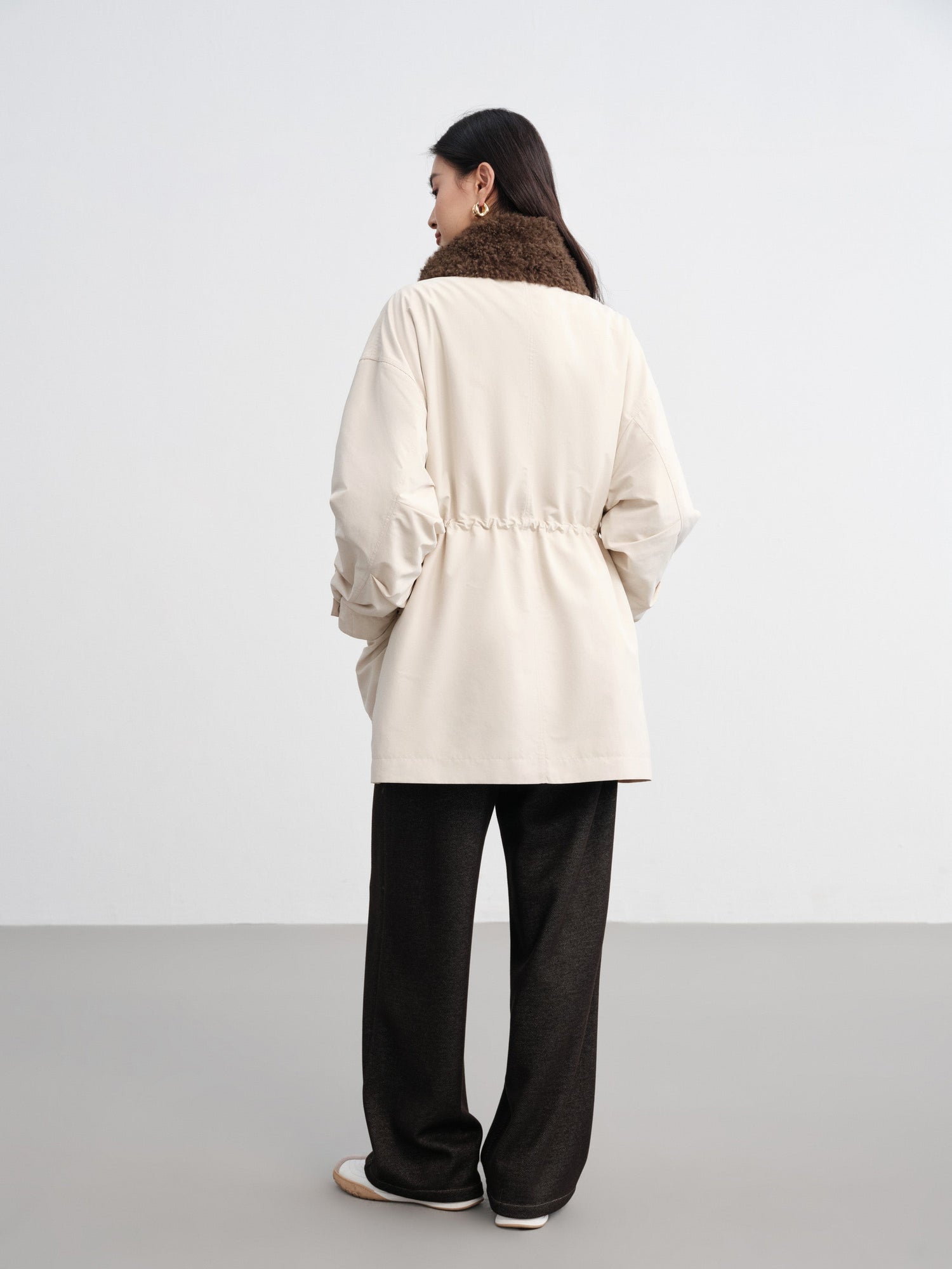 Wool Light Warm Parka | White