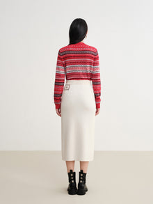 Wool Skirt | White