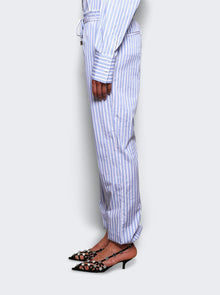 Women | The Attico | Striped Pants White And Navy | Blue
