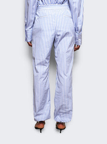 Women | The Attico | Striped Pants White And Navy | Blue