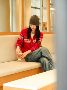 Wool Yak Wool Sweater | Red