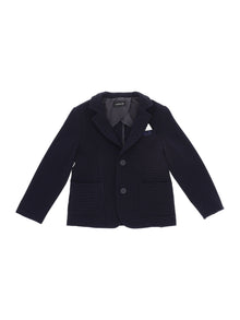 Boys | Bi-Stretch Jacket With Pocket Square | Navy Blue