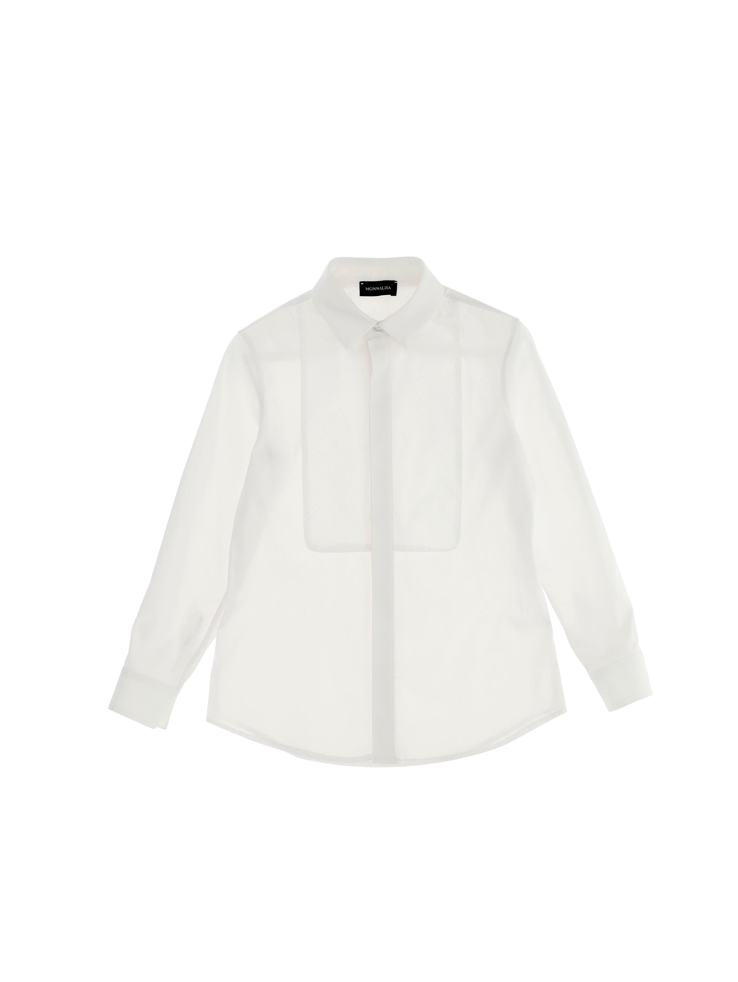 Boys | Poplin Shirt With Plastron | Cream