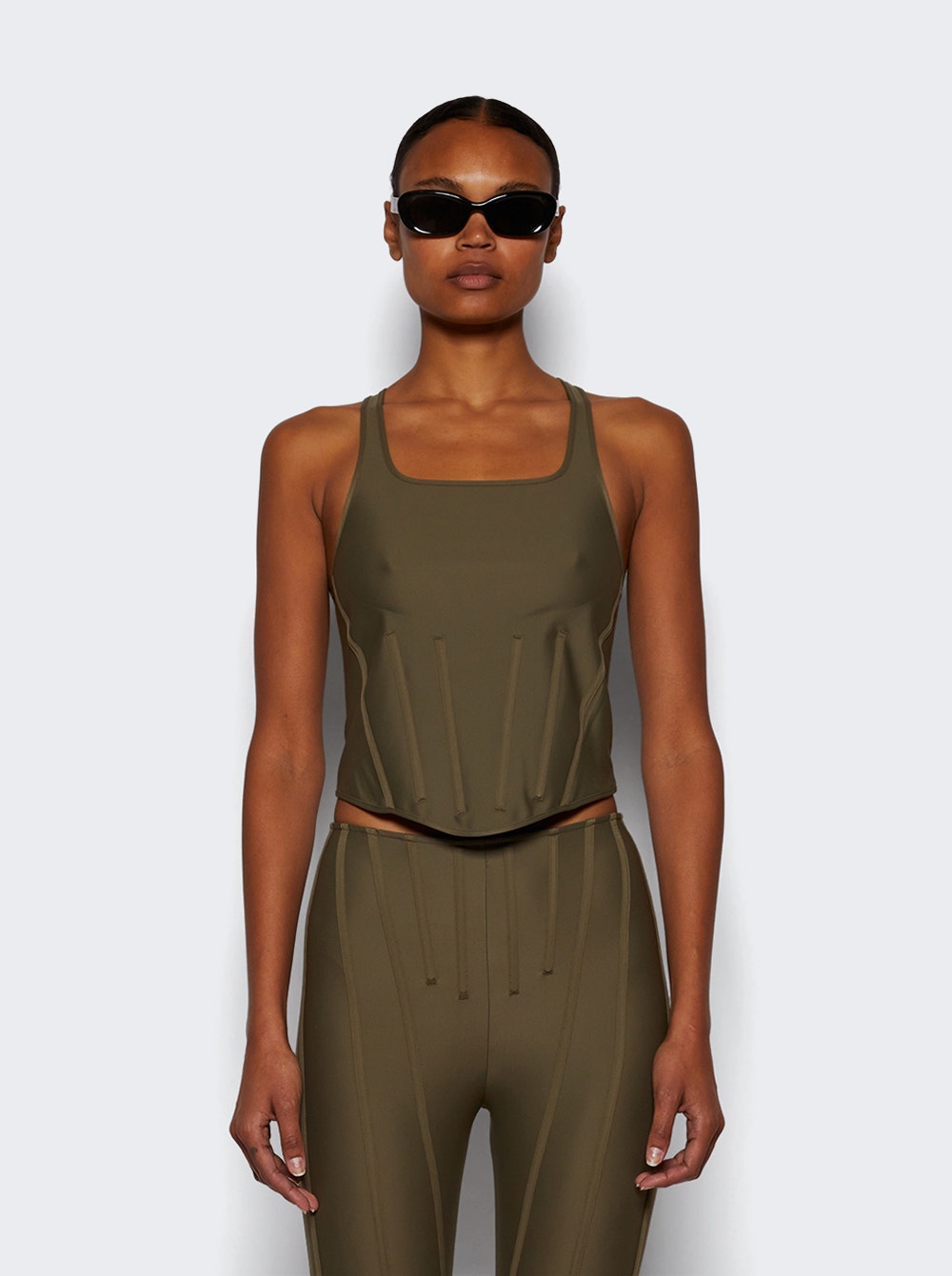 Women | Mugler | Corset Top Khaki