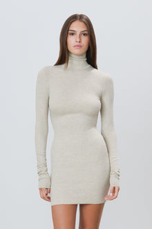 LONG SLEEVE TURTLENECK MINI DRESS - ETERNE