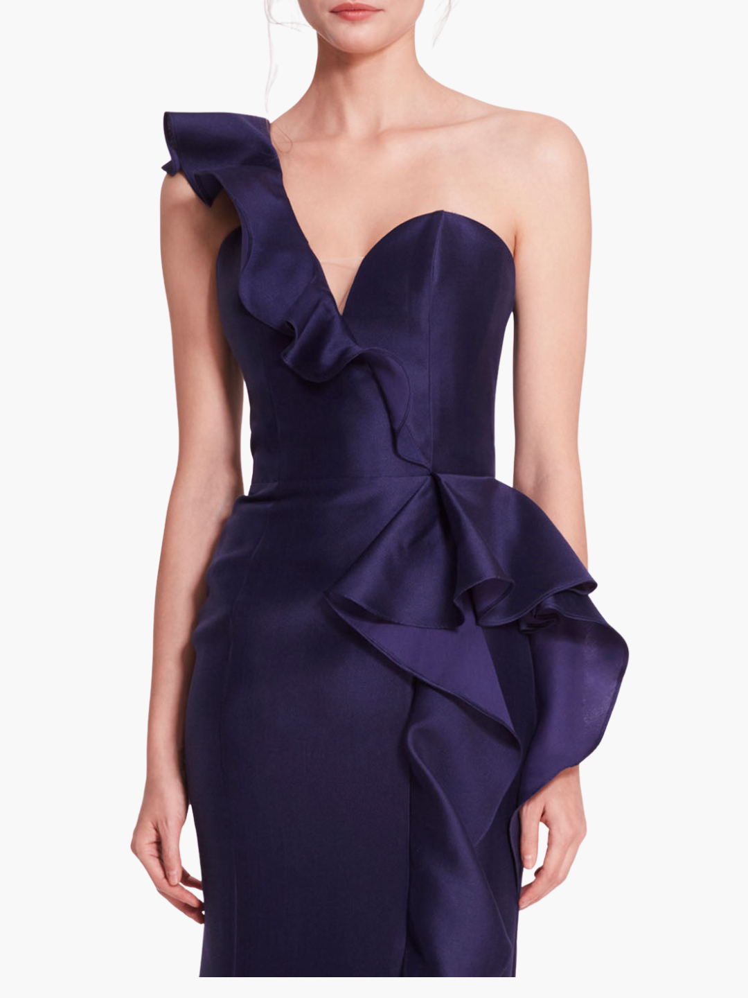 Silk Mikado Gown | Navy
