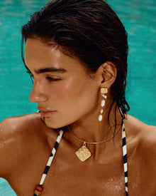 The Seychelles Pearl Drop Studs | Freshwater Pearls | Gold