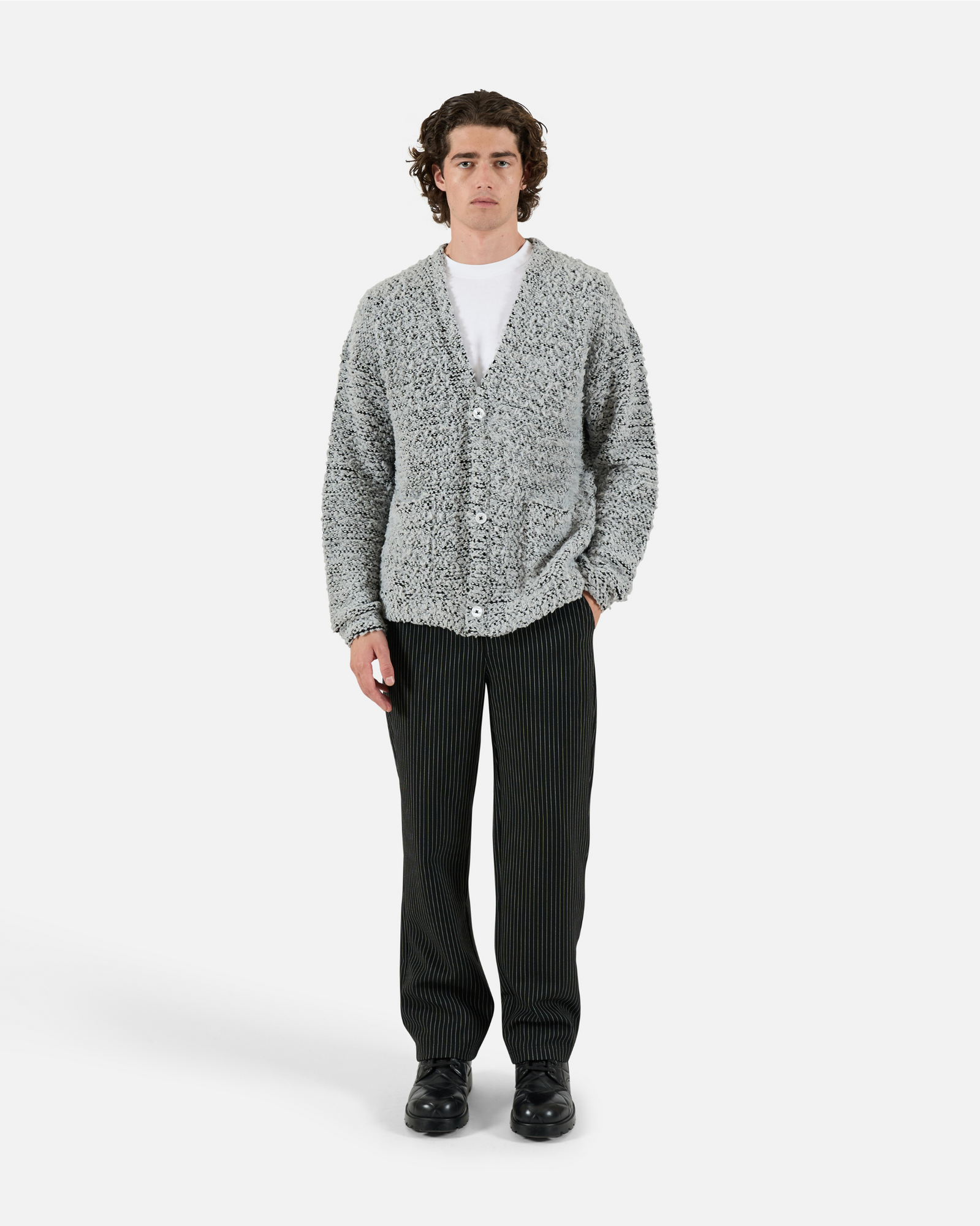 Fuzzy Cardigan | Glacier Gray