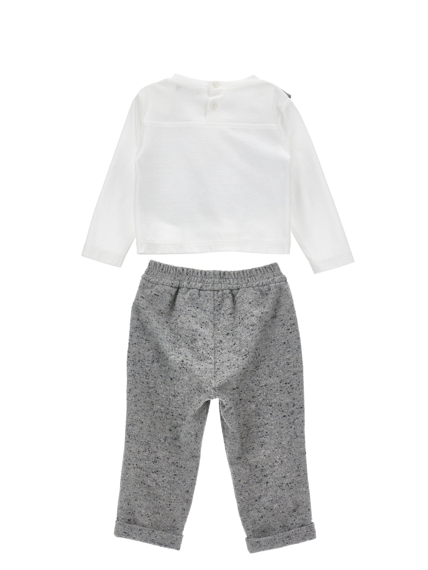 Boys | Elegant Playsuit With Bow Tie | Cream/Grey