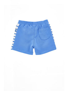 Boys | Bermuda Shorts With Side Stripes | White/Bluette