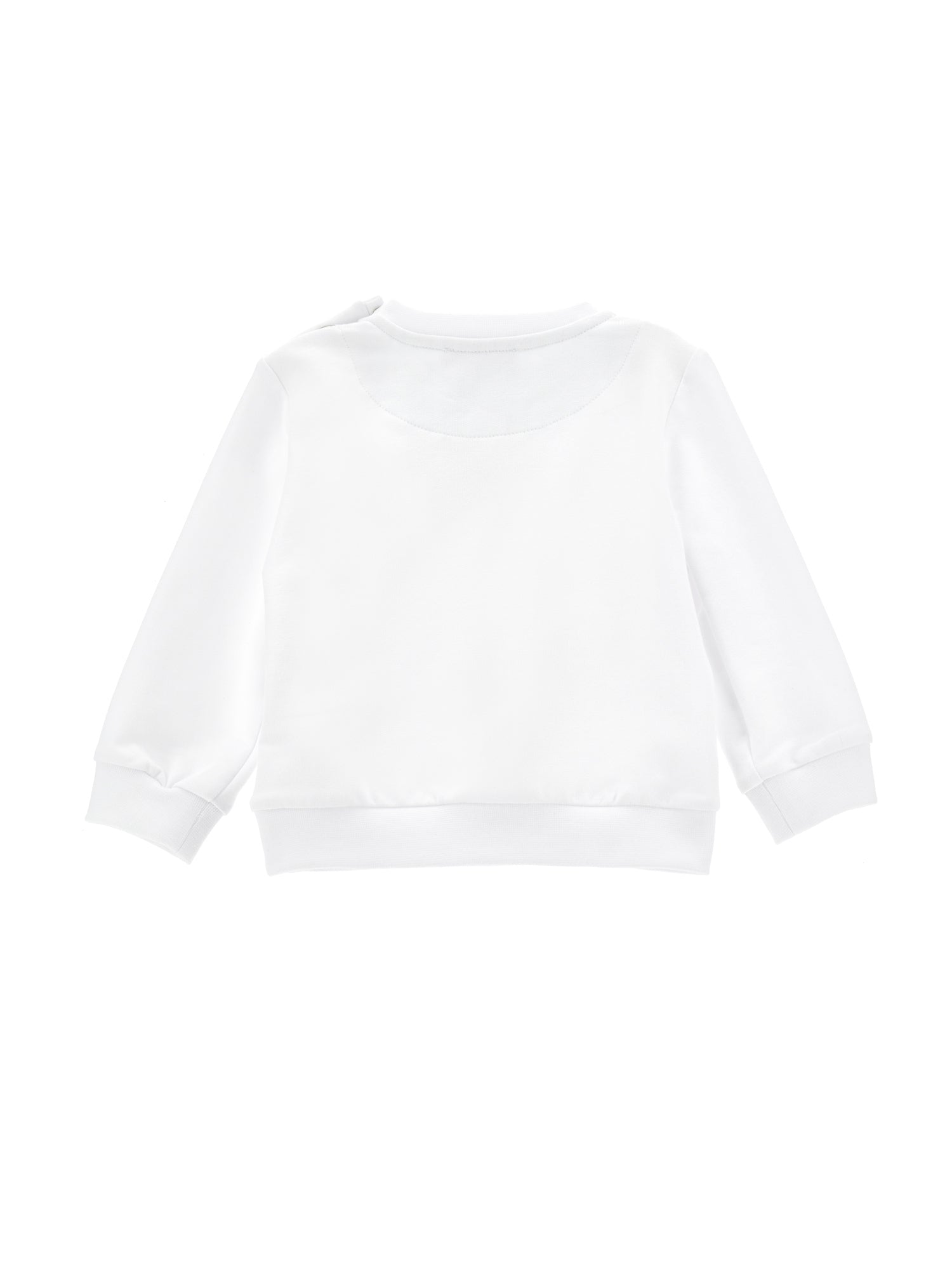 Boys | Printed Crewneck Sweatshirt | White/Jade Green