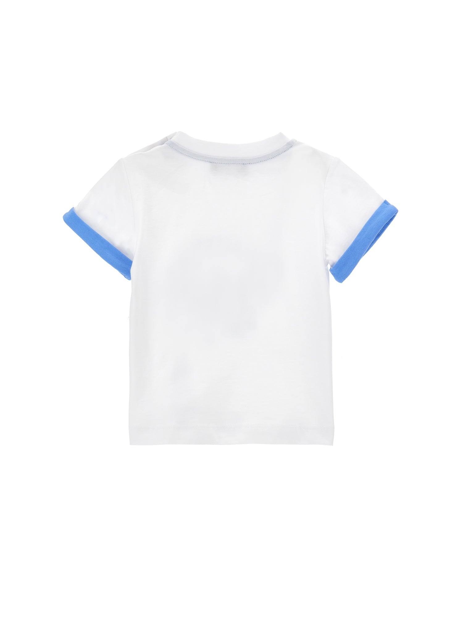 Boys | Short Sleeve T-Shirt With Cuff | White/Bluette