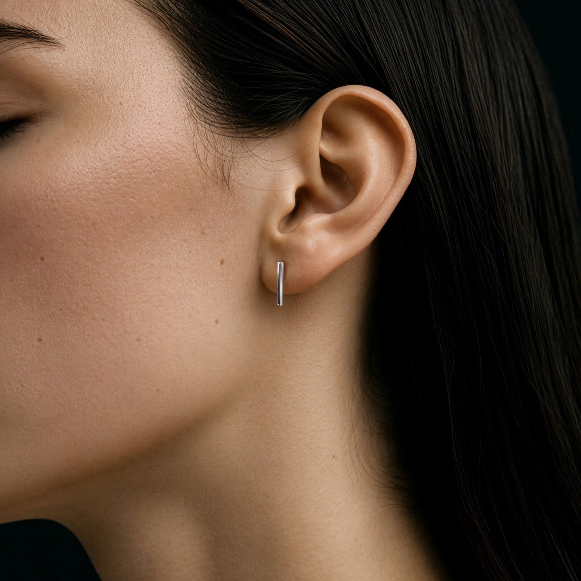 Neo Bar Earrings | Sterling Silver