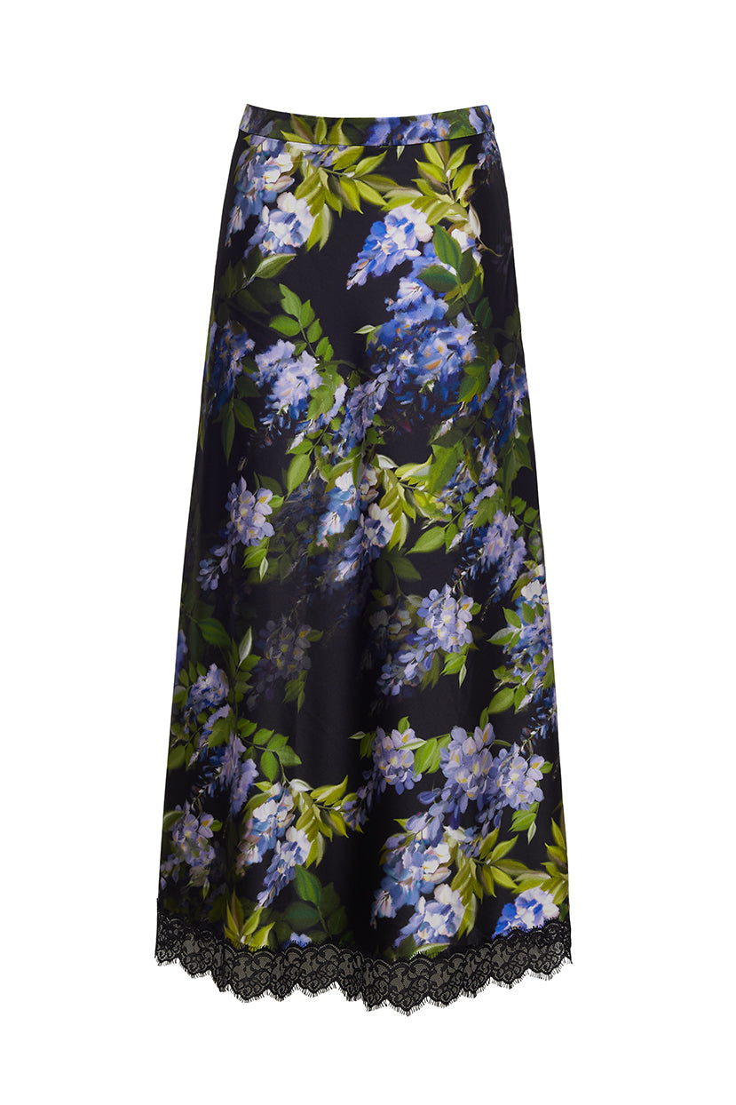 Kaia Slip Skirt | Wisteria Black