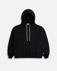 Black Quilted Hoodie | Black