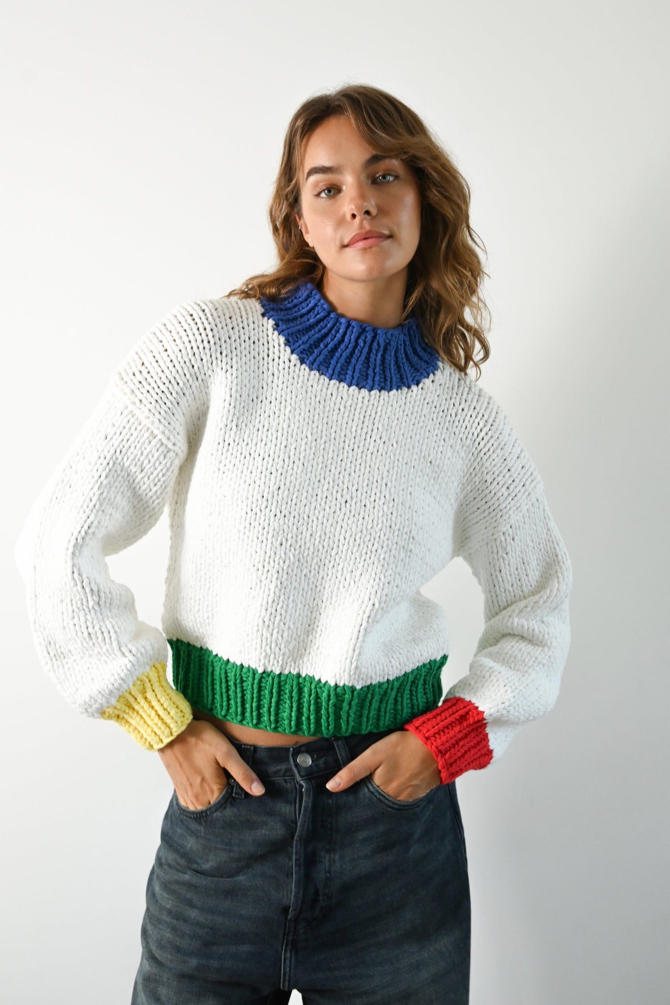 Zora Chunky Sweater | Primary Colors