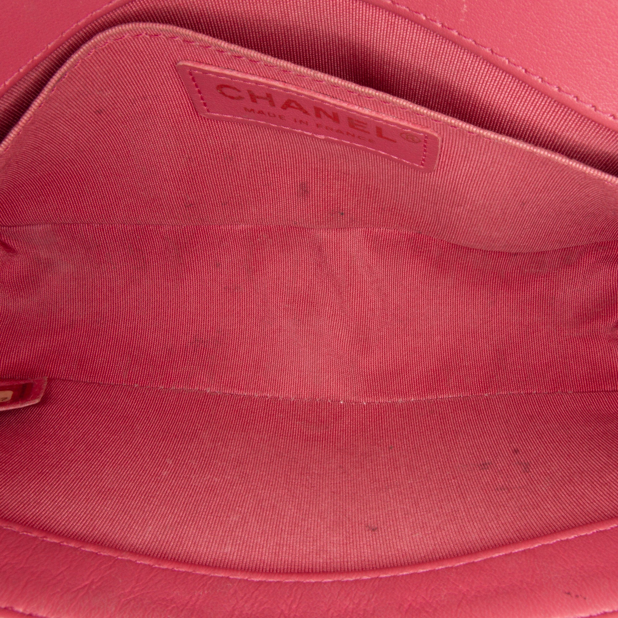 Chanel | Pre-Owned Small Tweed Boy Bag | Pink Multi