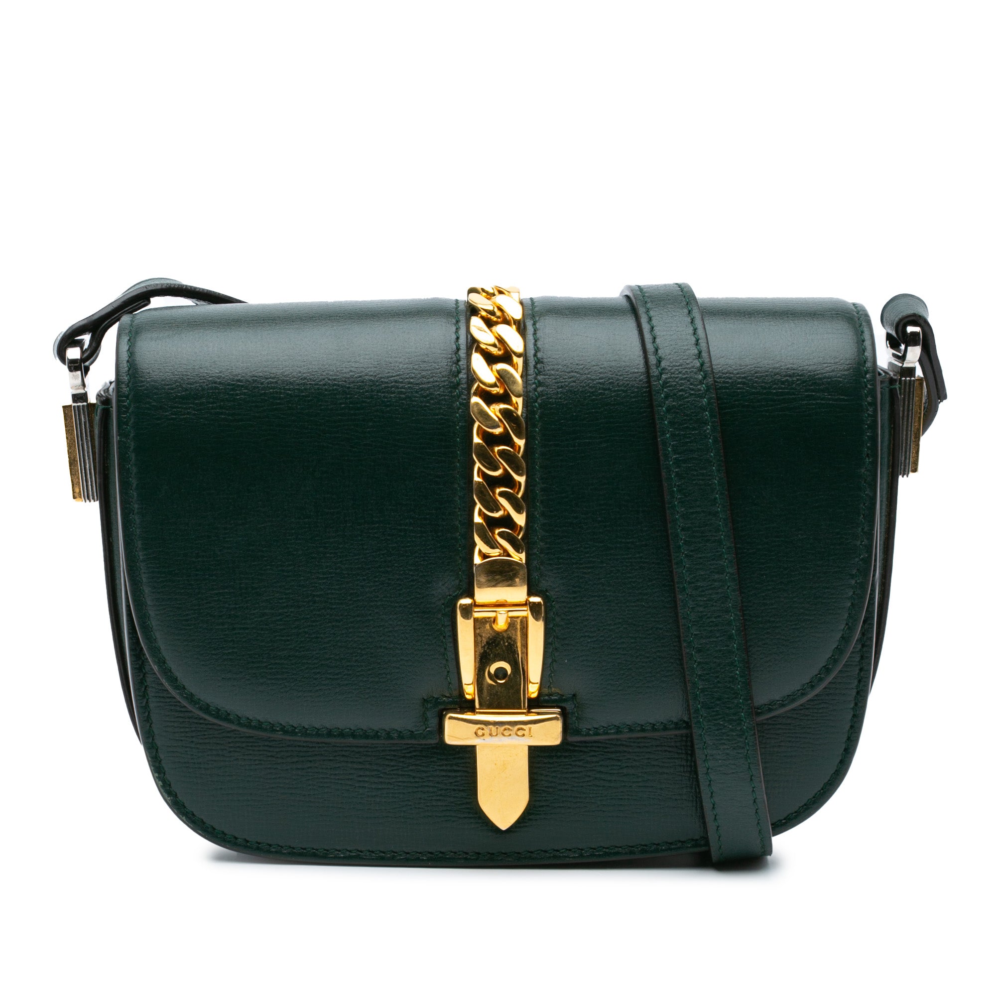 Gucci | Pre-Owned Mini Leather Sylvie 1969 Crossbody | Green