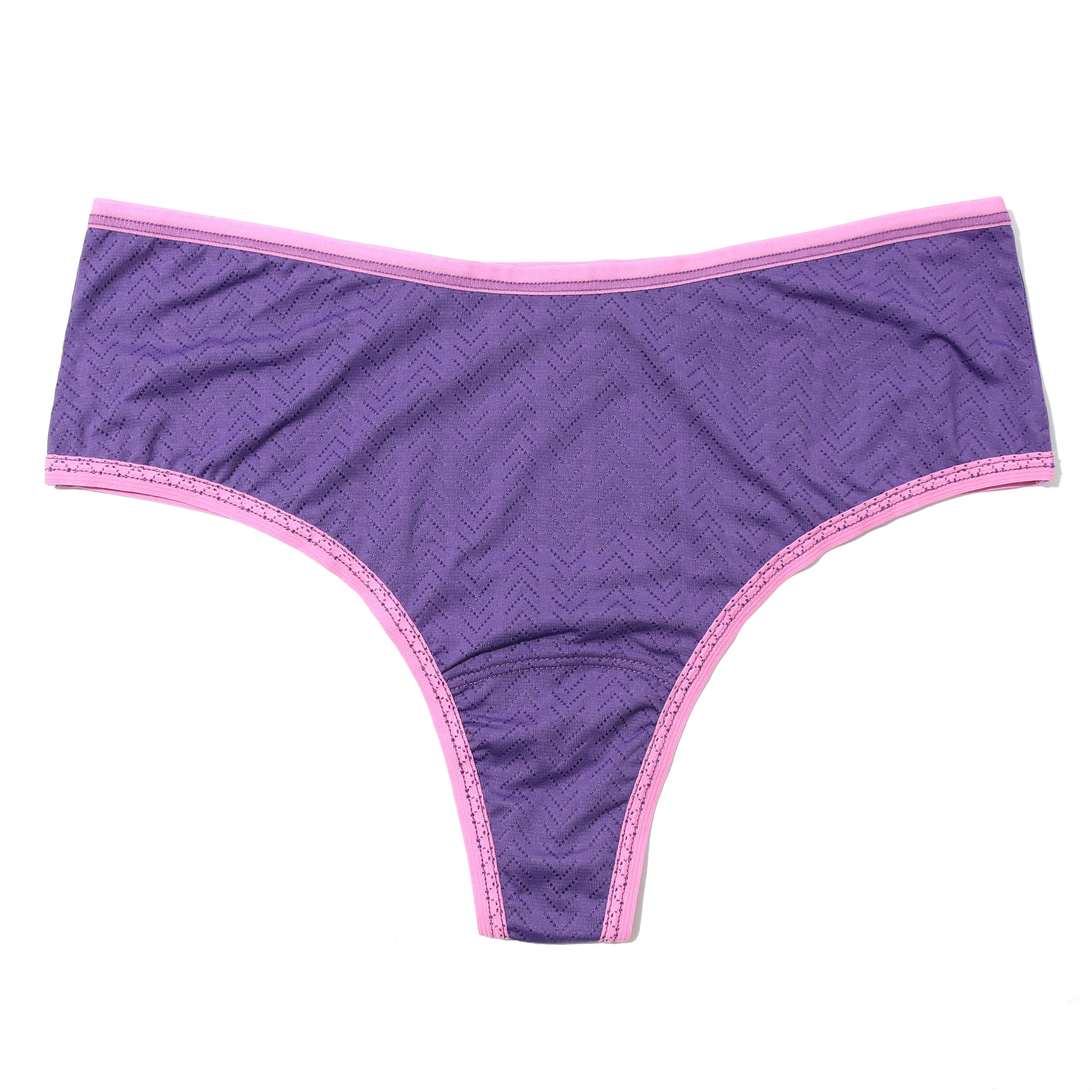 MoveCalm Hi-Rise Thong | Acai Berry/Drifting Horizon