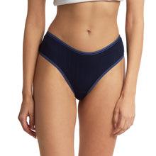 MoveCalm Hi-Rise Thong | Blackberry Crumble/Waterfall Blue